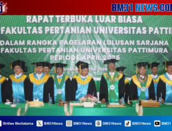 56 Lulusan Fakultas Pertanian Unpatti Dikukuhkan, Siap Berkontribusi untuk Ketahanan Pangan Nasional