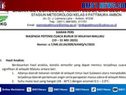 BMKG Peringatkan Cuaca Buruk di Wilayah Maluku 19-31 Mei 2025, Waspadai Hujan Lebat dan Angin Kencang