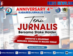 Temu Jurnalis dan Stakeholder Warnai HUT ke-4 Kabaresi Jurnalis dan HUT RI ke-80 di Maluku Tengah