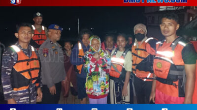 Perahu Katinting Berpenumpang Tujuh Orang Berhasil Diselamatkan Tim SAR Gabungan di Perairan Tual