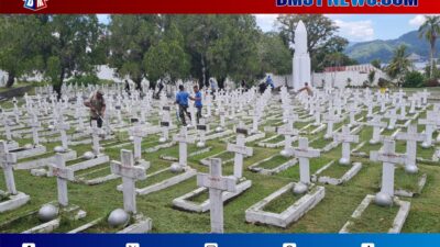 Sambut HUT ke-80 TNI AU, Lanud Pattimura Gelar Karya Bakti di TMP Kapahaha Ambon