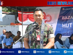 Lanud Pattimura Bagikan Sembako dan Buka Bazar UMKM di Negeri Hatu