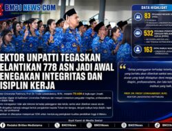 Rektor Unpatti Tegaskan Pelantikan 778 ASN Jadi Awal Penegakan Integritas dan Disiplin Kerja